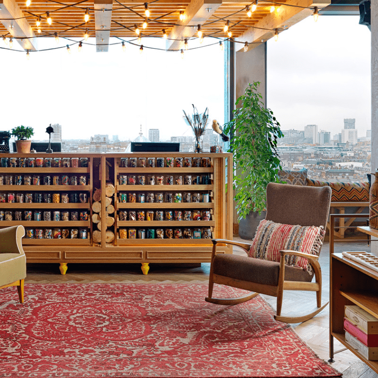 Reception area at Treehouse London