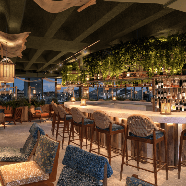 Bar and dining area at the Nest