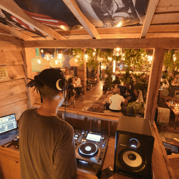 A DJ plays a set