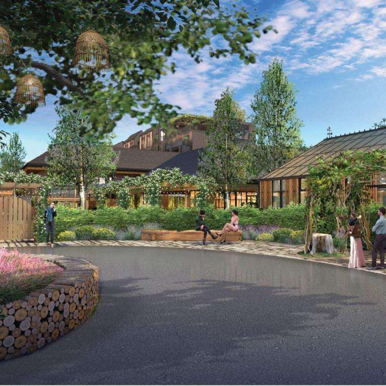 Rendering of Treehouse Sunnydale Courtyard