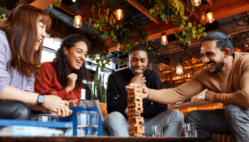 friends playing games at Madera