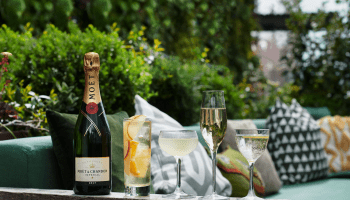 Champagne and cocktails in The Nest