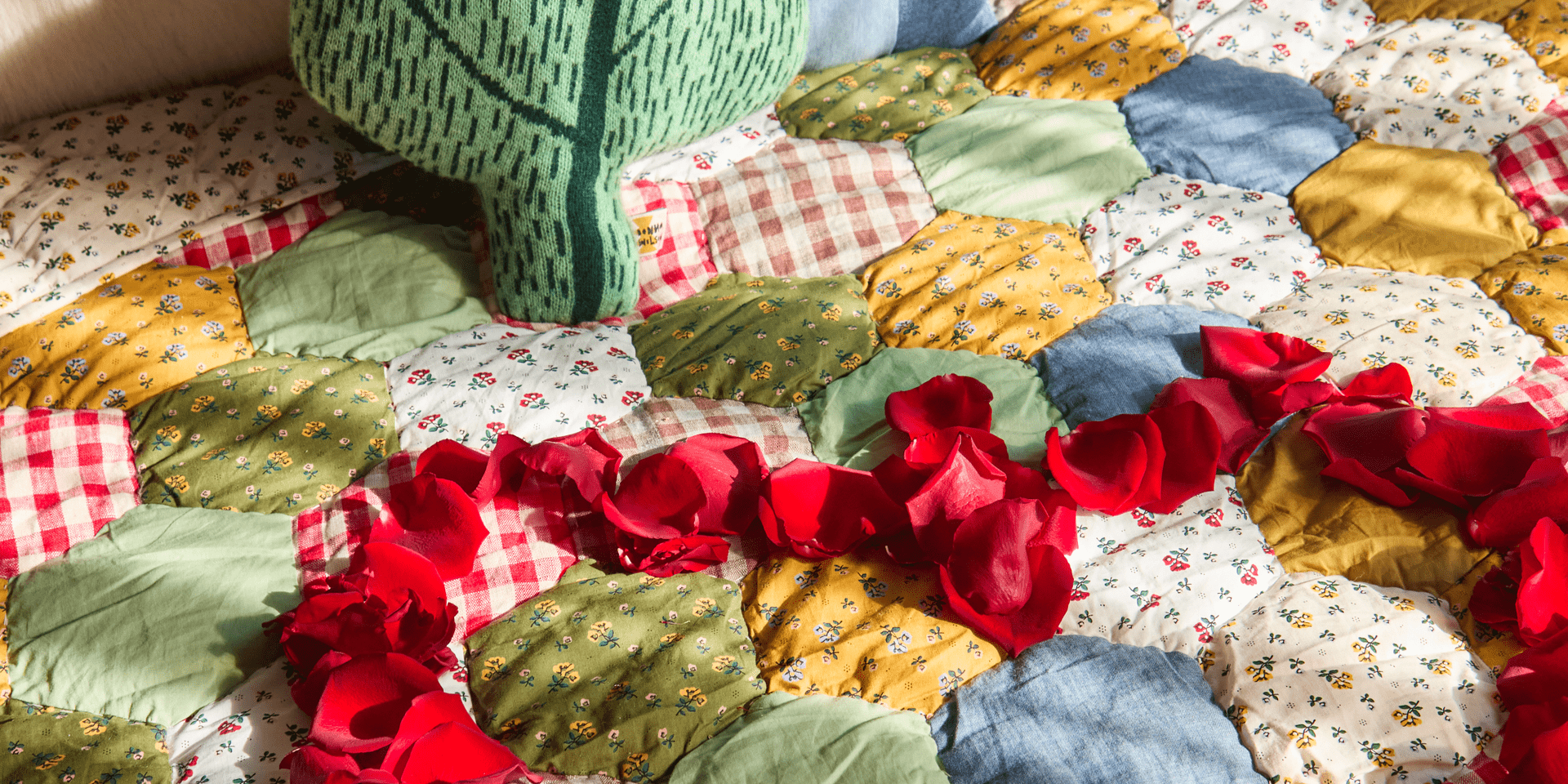 love heart on the bed