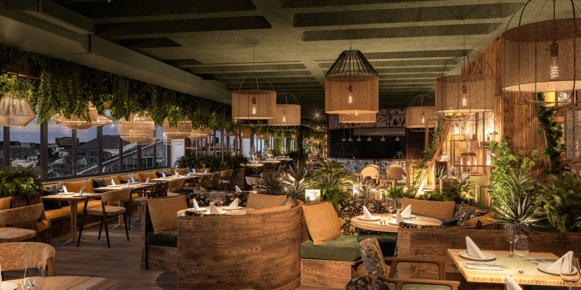 Interior of Sister Moon restaurant