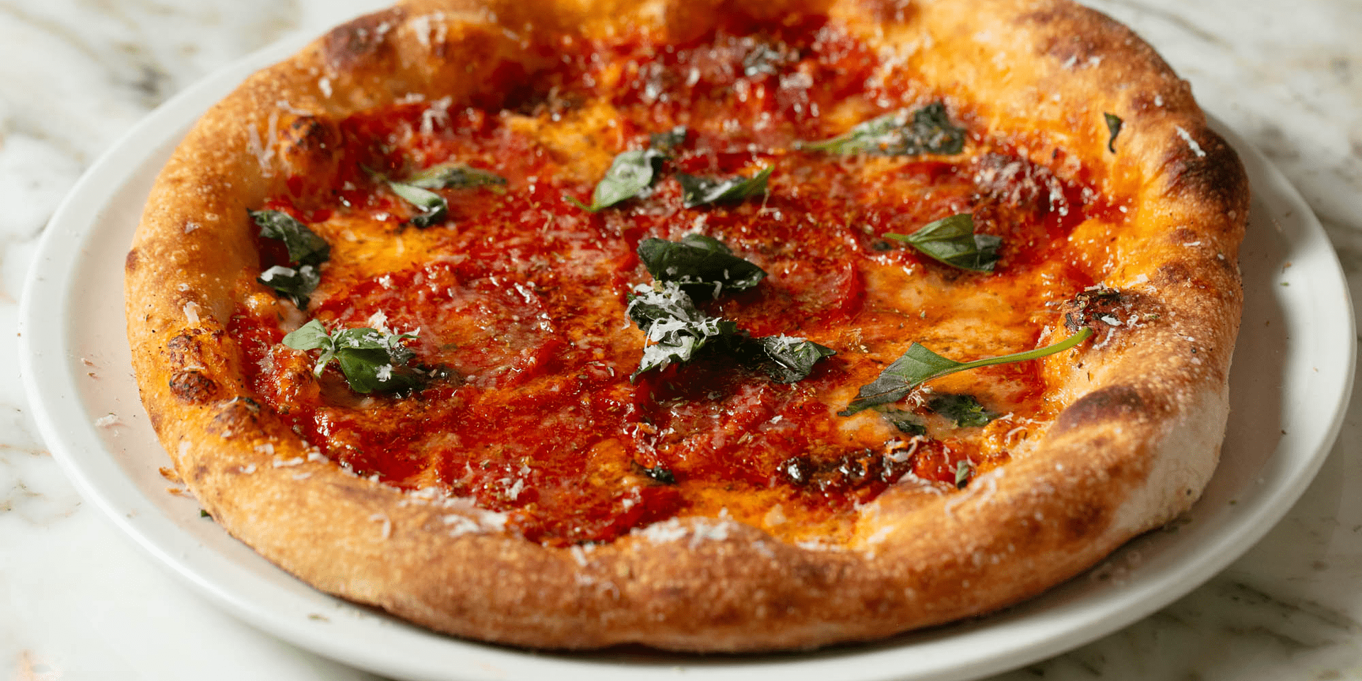 Pizza on a plate